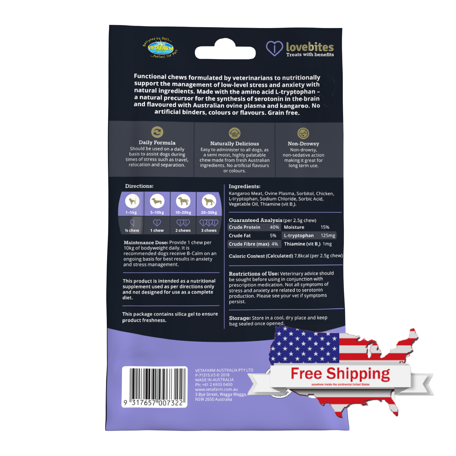 Lovebites B-Calm Chews Directions