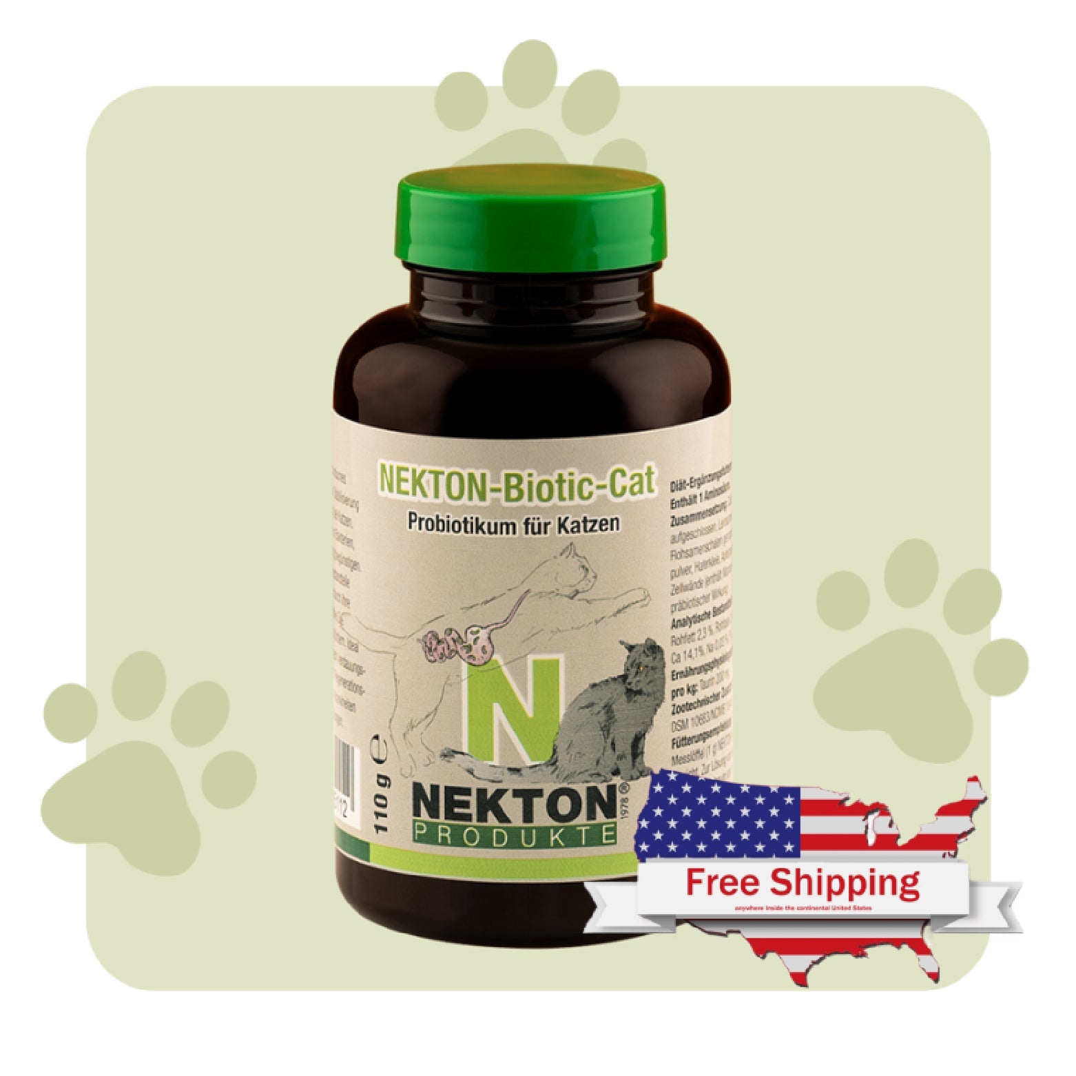 NEKTON-Biotic-Cat | Probiotic Supplement for Cats – Supports Healthy Digestion & Gut Flora