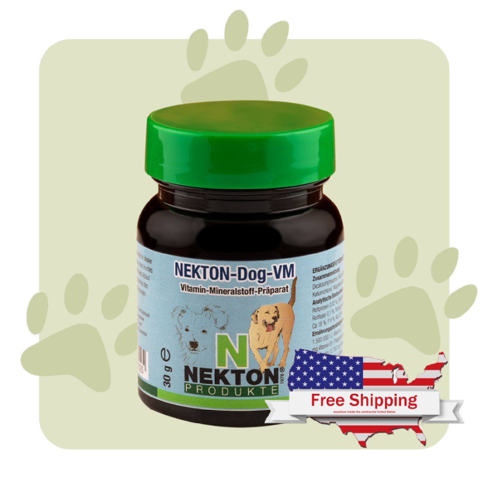 NEKTON-Dog-VM | Complete Vitamin & Mineral Supplement for Dogs of All Breeds