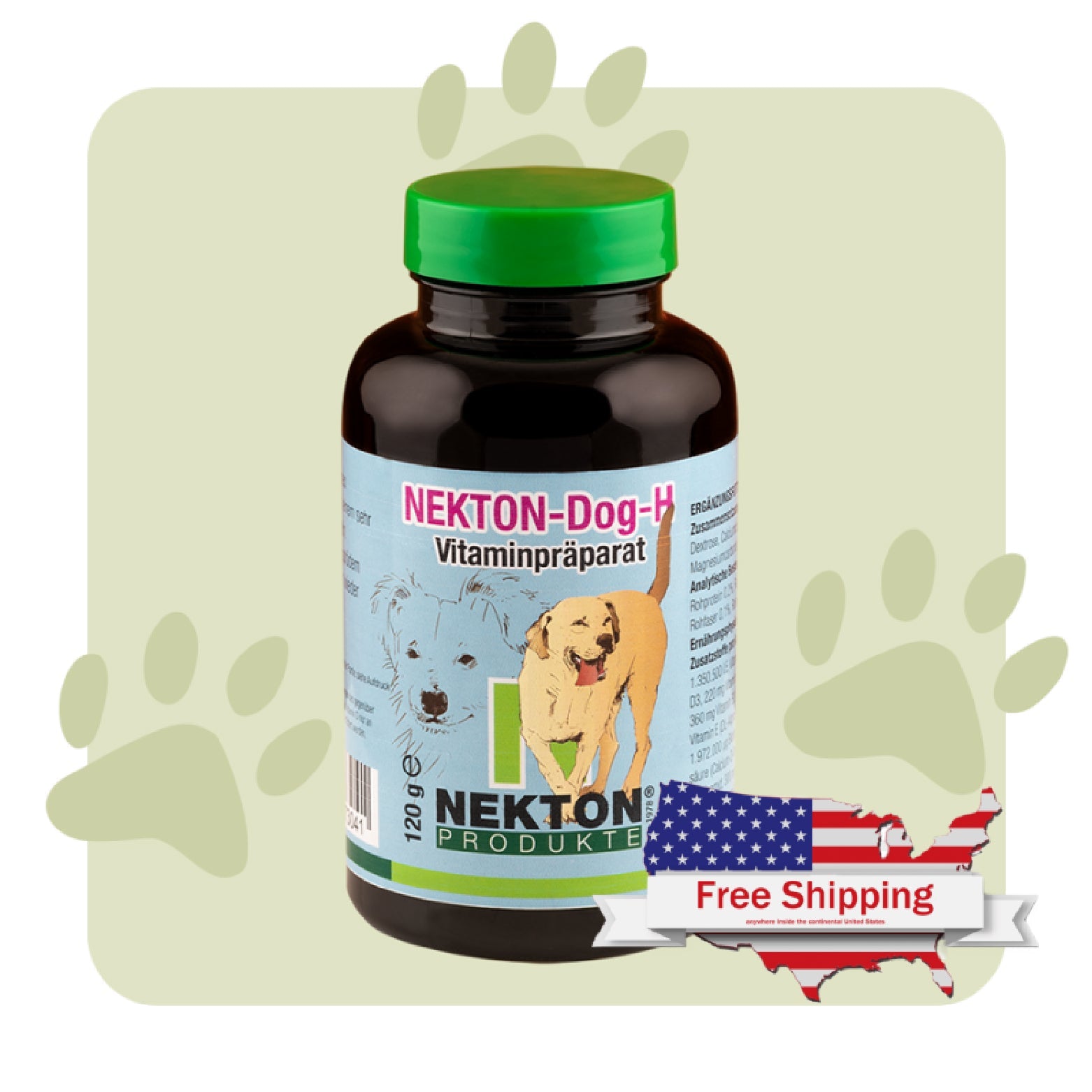 NEKTON-Dog-H | Biotin-Enriched Vitamin Supplement for Dogs’ Skin and Coat Health