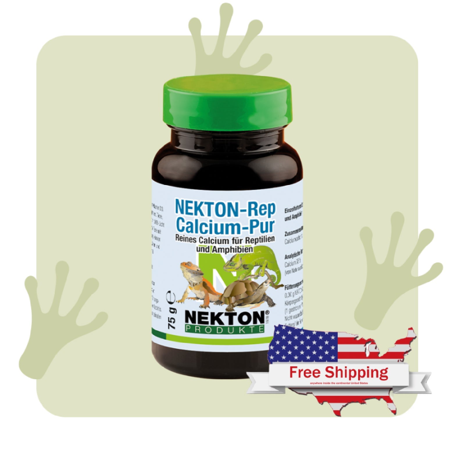 NEKTON-Rep-Calcium-Pur | Pure Calcium Supplement for Reptiles & Amphibians – Supports Strong Bones & Shells