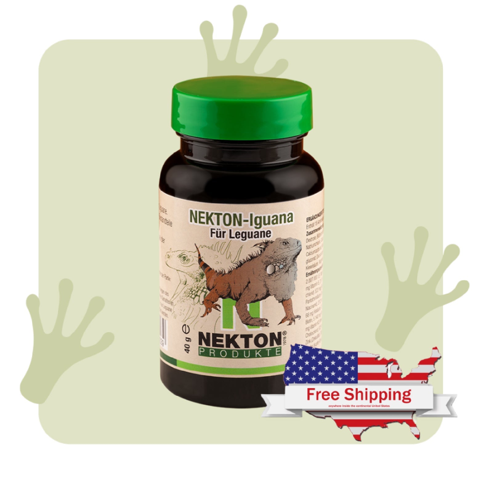 NEKTON-Iguana | Vitamin & Mineral Supplement for Green Iguanas & Herbivorous Reptiles – Supports Growth, Molting & Vitality