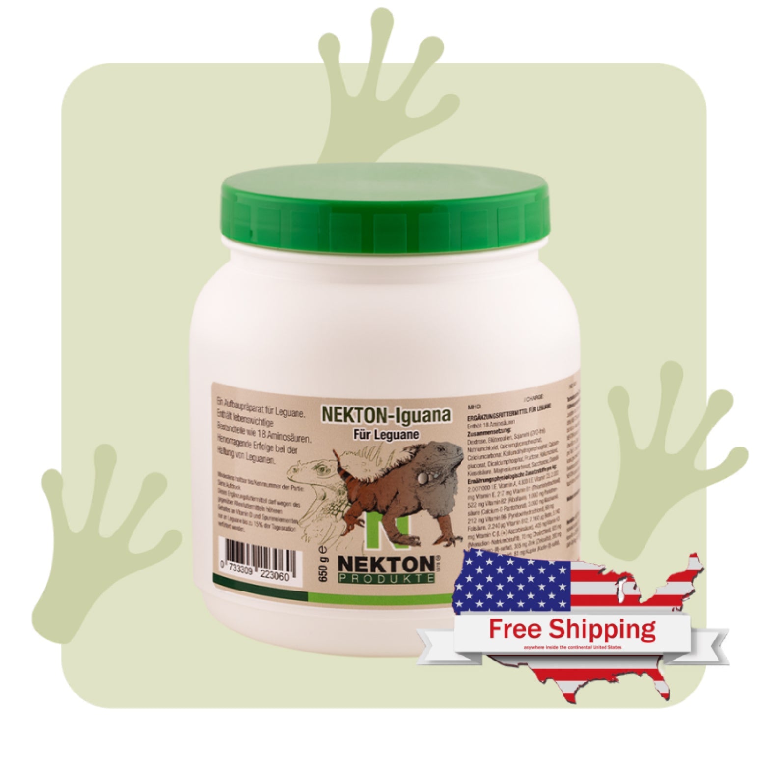 NEKTON-Iguana | Vitamin & Mineral Supplement for Green Iguanas & Herbivorous Reptiles – Supports Growth, Molting & Vitality