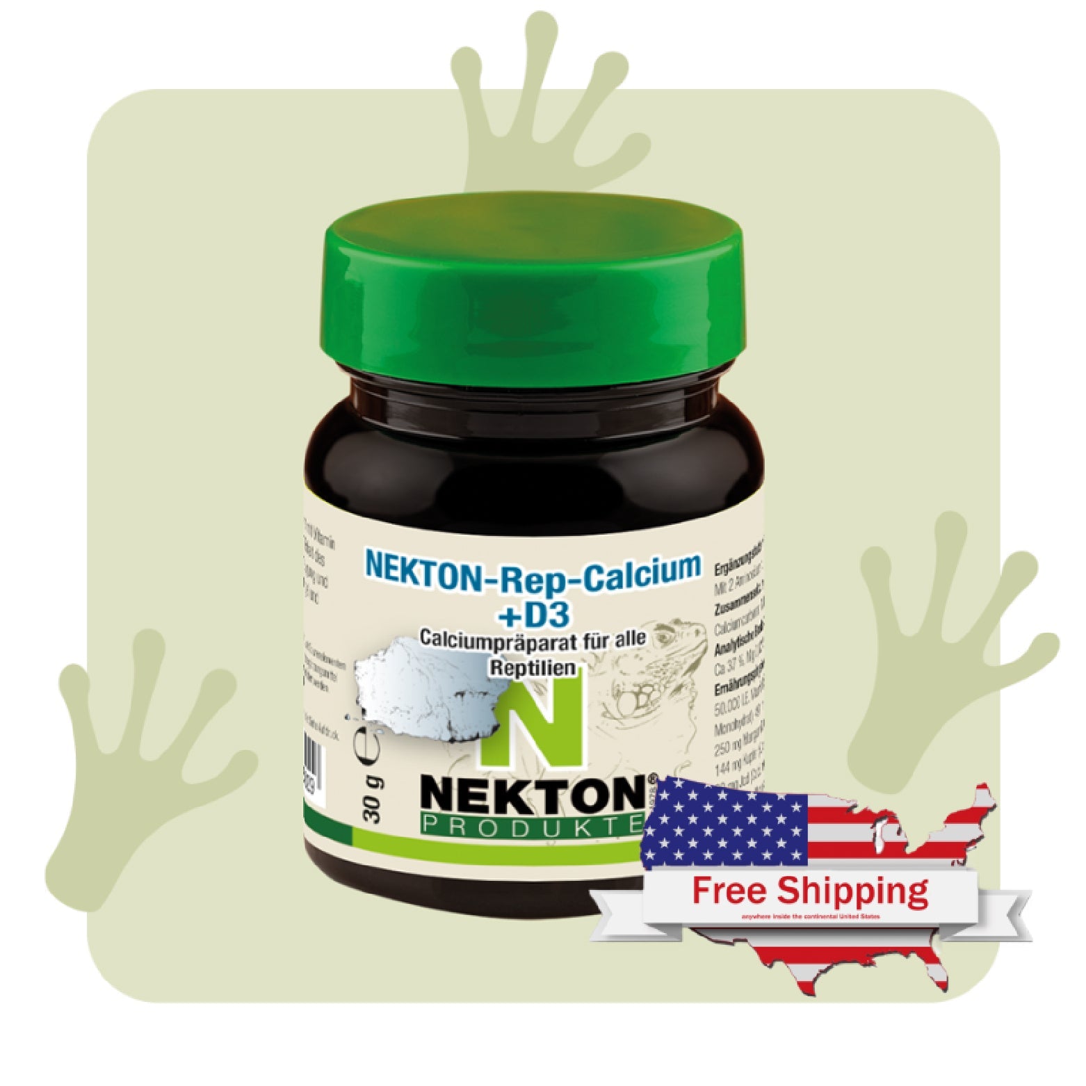 NEKTON-Rep-Calcium+D3 | High-Quality Calcium & Vitamin D3 Supplement for Reptiles – Supports Bone Strength & Growth