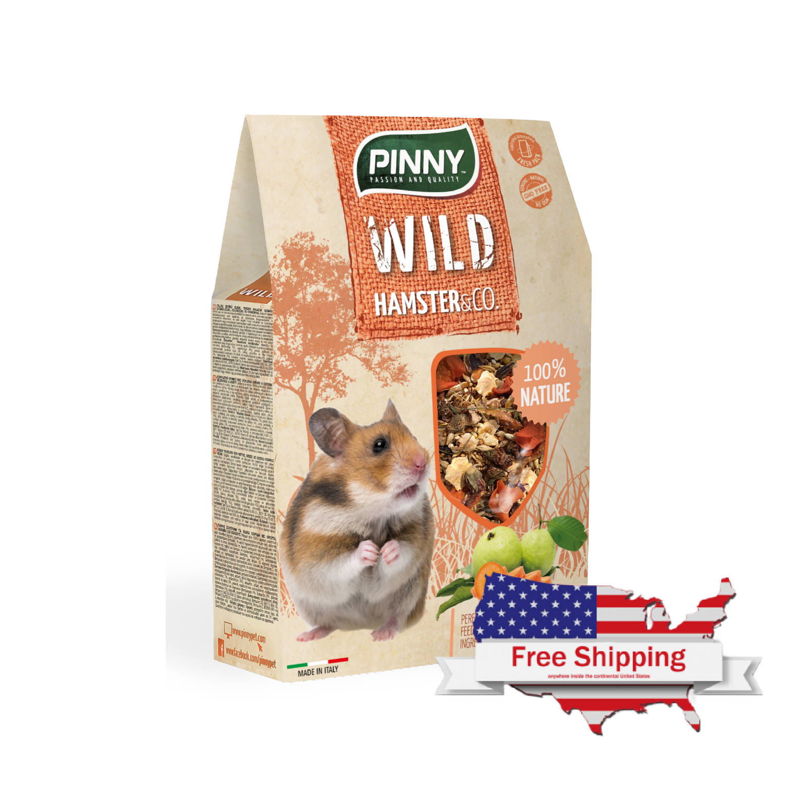 Wild Menu Hamster (Pinny) Complete feed for hamsters and mice with fruit, vegetables and shrimps (700g)