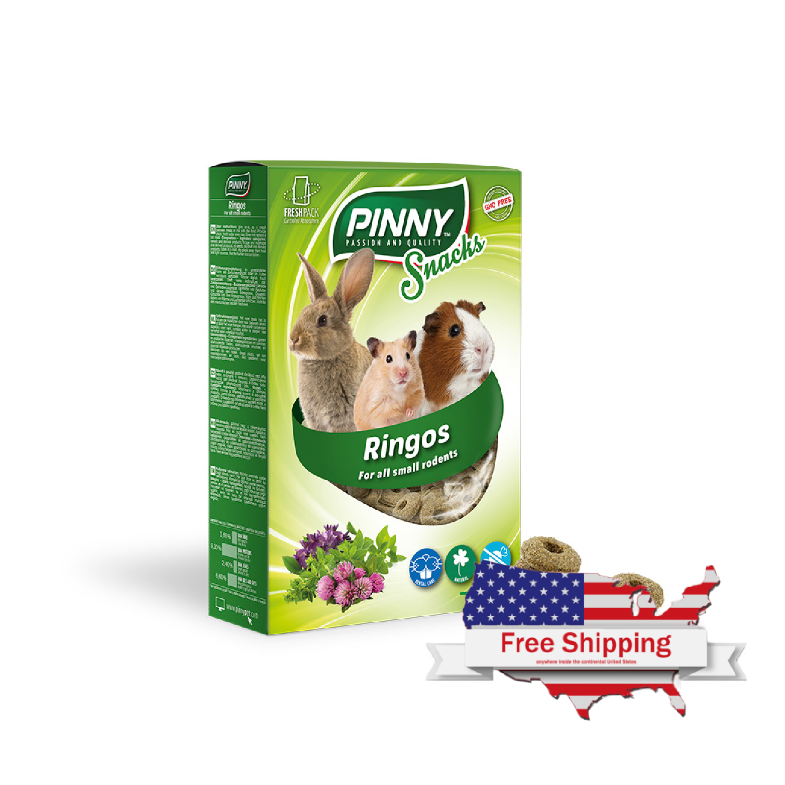 Snack Ringos (Pinny) Complementary food for ro- dents with alfalfa (150g)