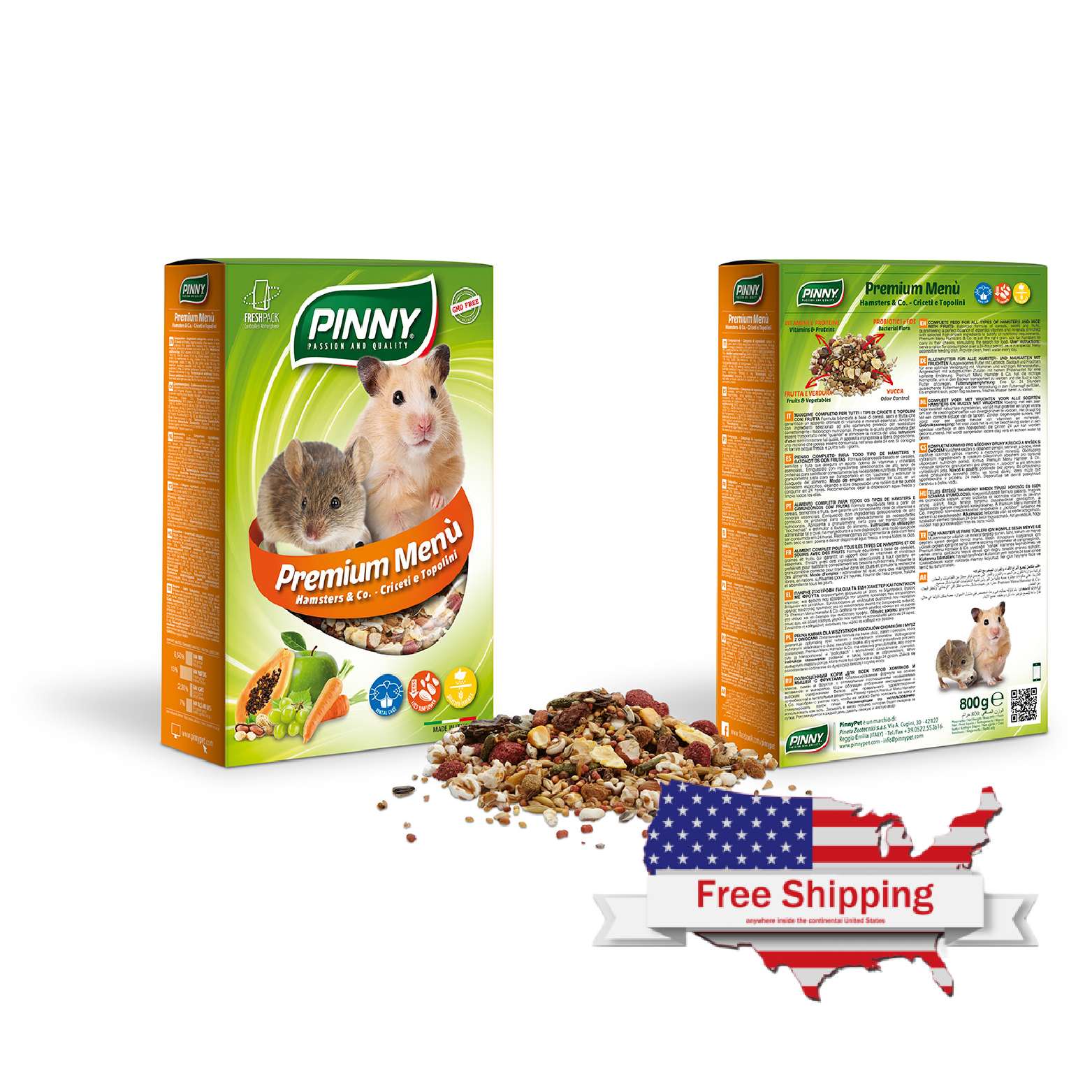 Premium Menu Hamster (Pinny) Complete feed for all types of hamsters and mice with fruits (300g)