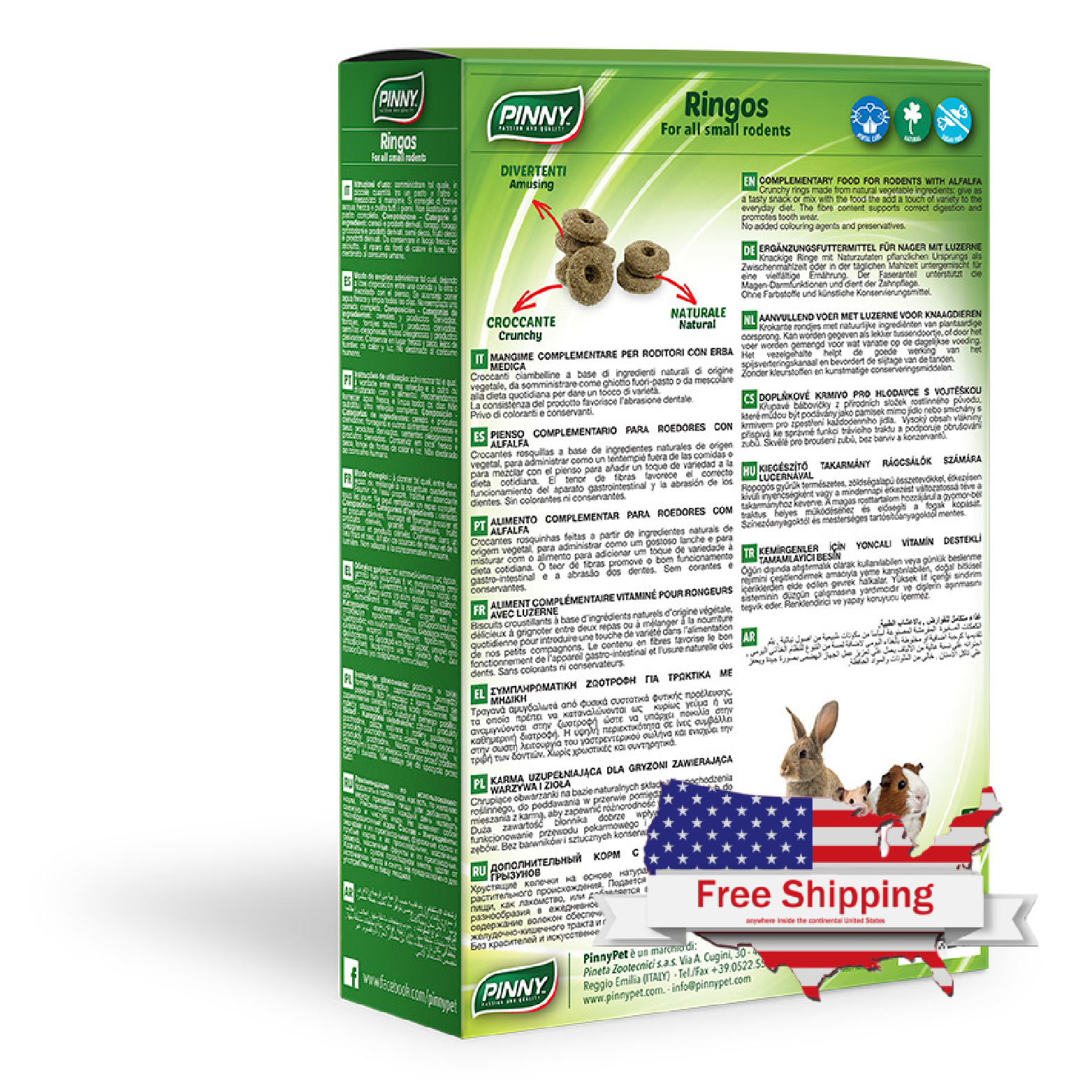 Snack Ringos (Pinny) Complementary food for ro- dents with alfalfa (150g)