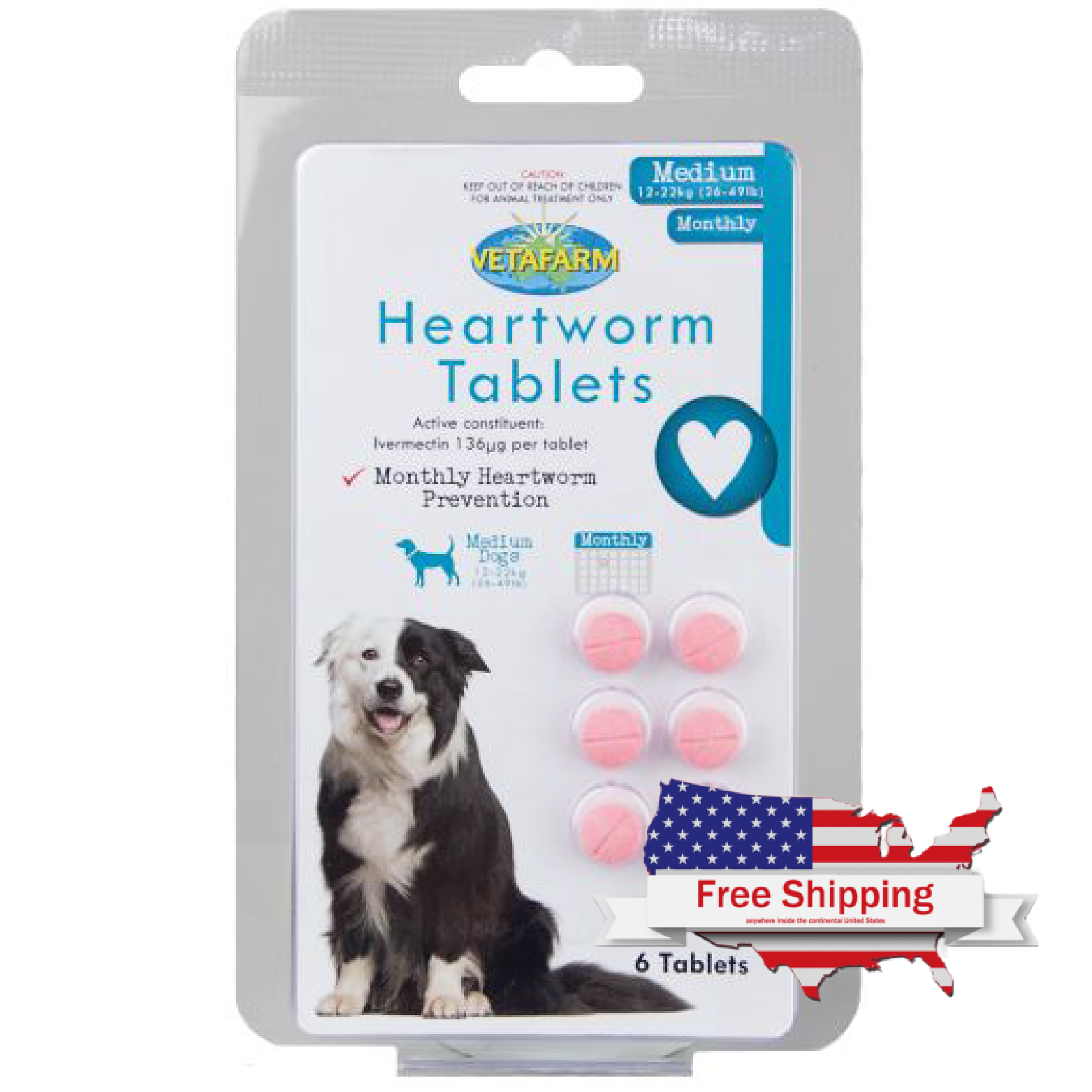Heartworm Tablets for Medium Breed Dogs