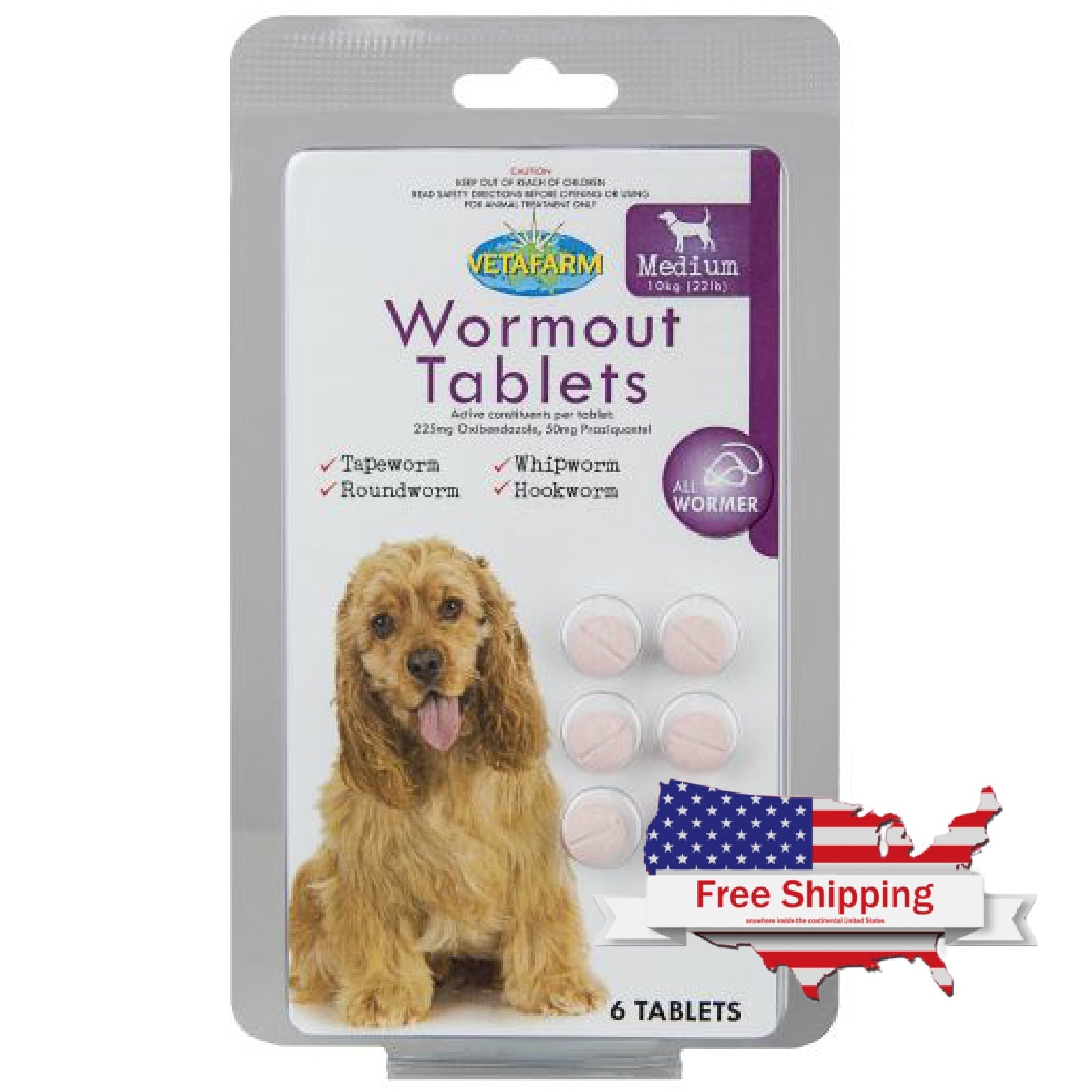 Wormout for Dogs 10kg (Vetafarm)