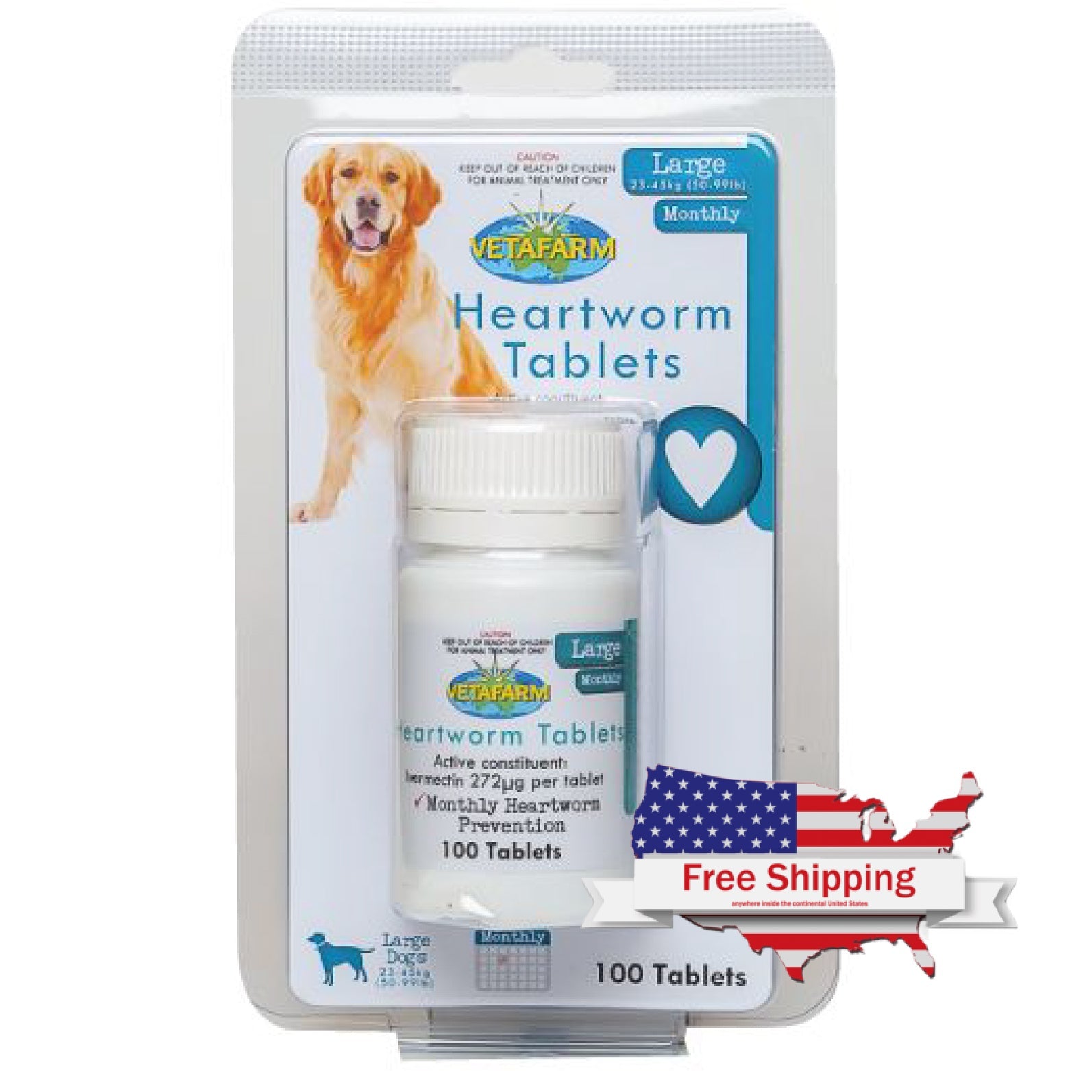 Heartworm Tablets: Large Breed (Vetafarm)