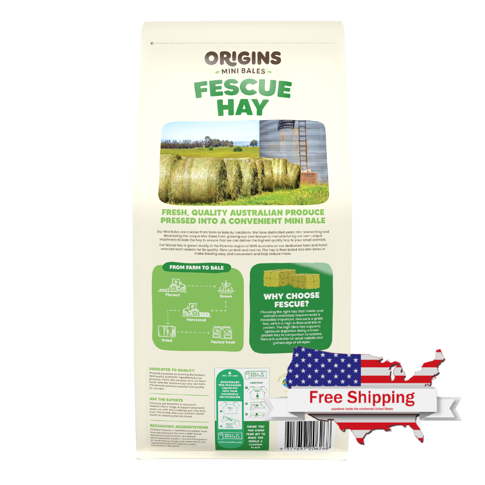 Origins Fescue Hay Mini Bale Directions