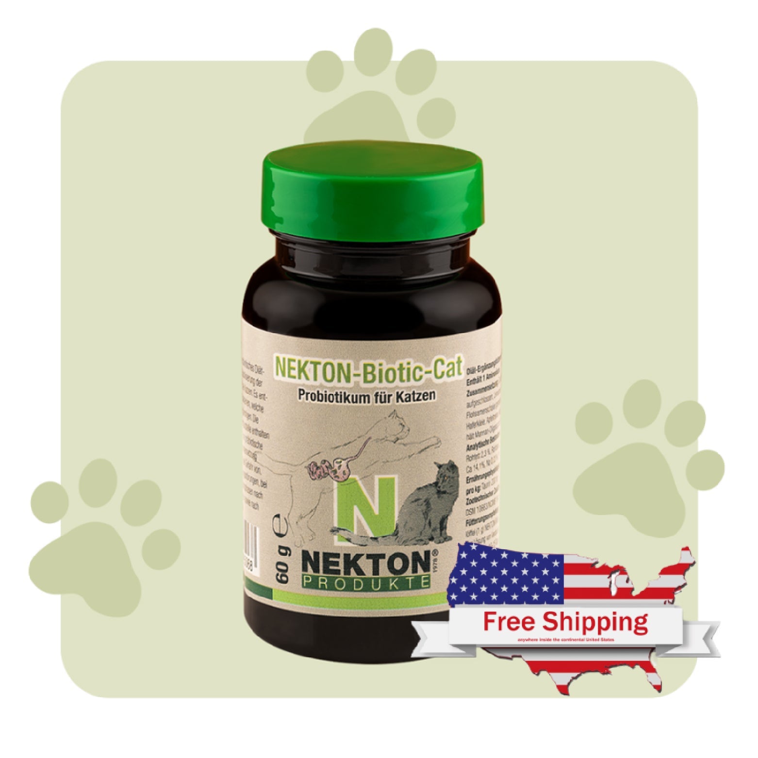 NEKTON-Biotic-Cat | Probiotic Supplement for Cats – Supports Healthy Digestion & Gut Flora