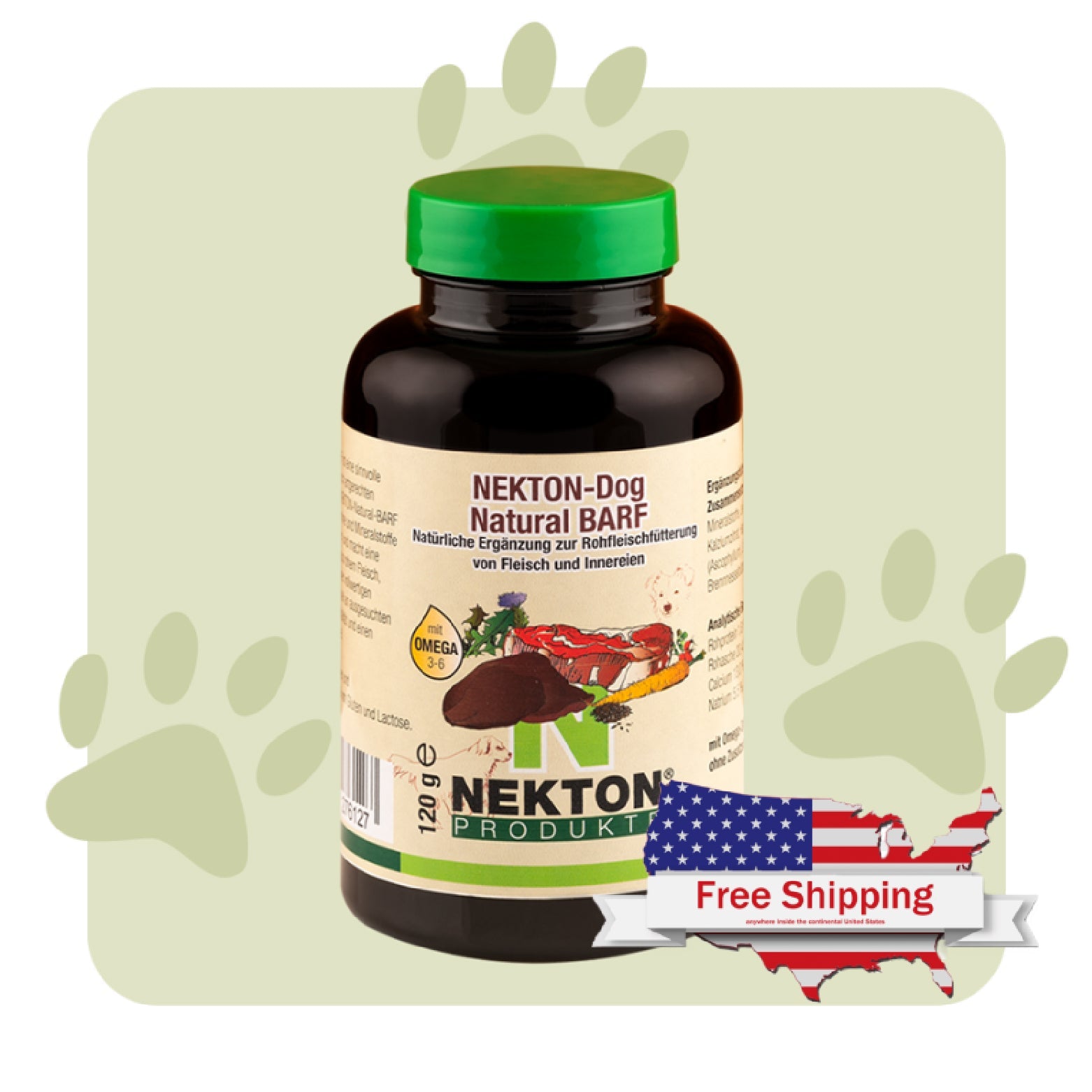 NEKTON-Dog Natural BARF | Complete Natural Vitamin & Mineral Supplement for Raw Feeding Dogs