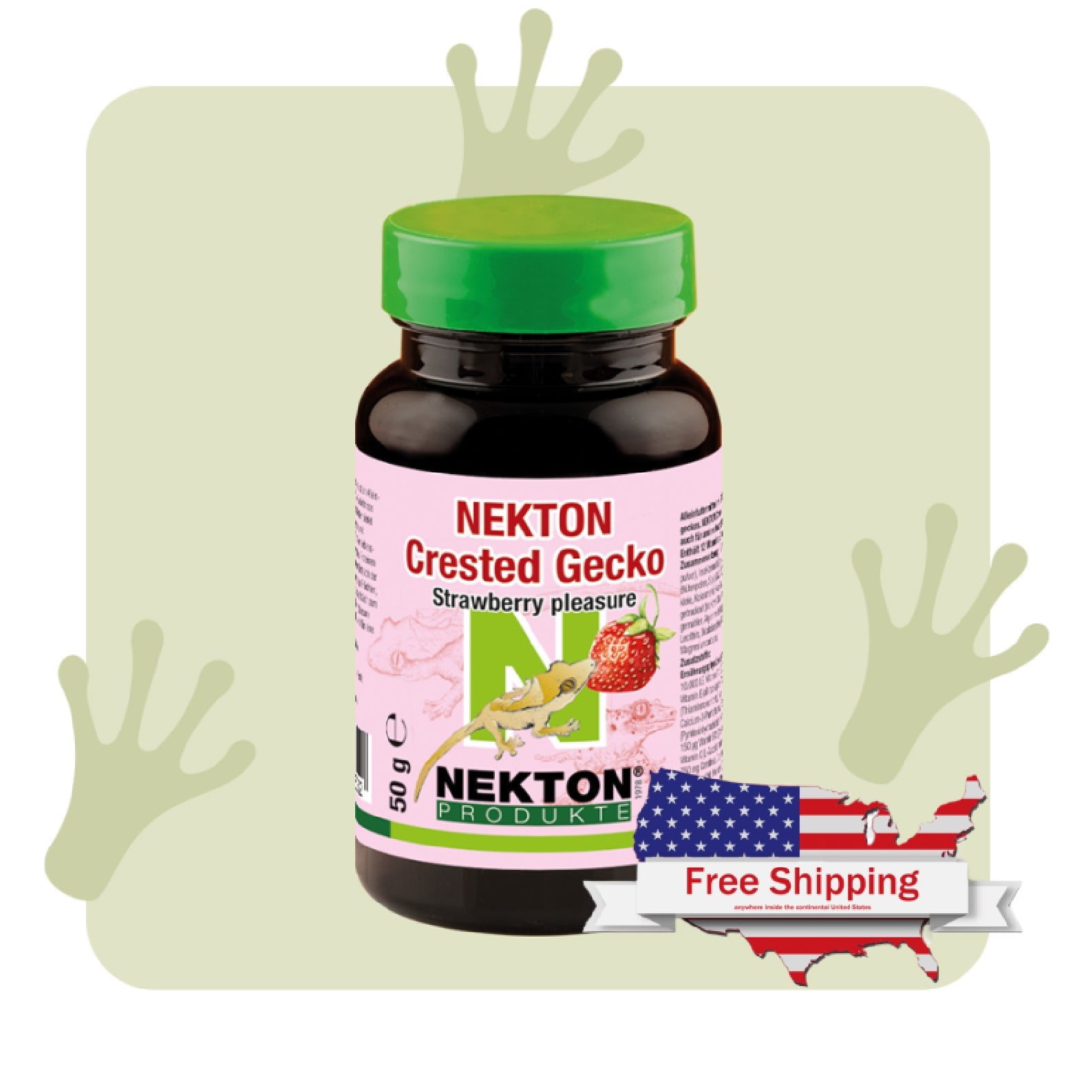 NEKTON-Crested-Gecko Strawberry Pleasure | Complete Crested Gecko Food – Balanced Nutrition with Strawberry & Natural Nutrients