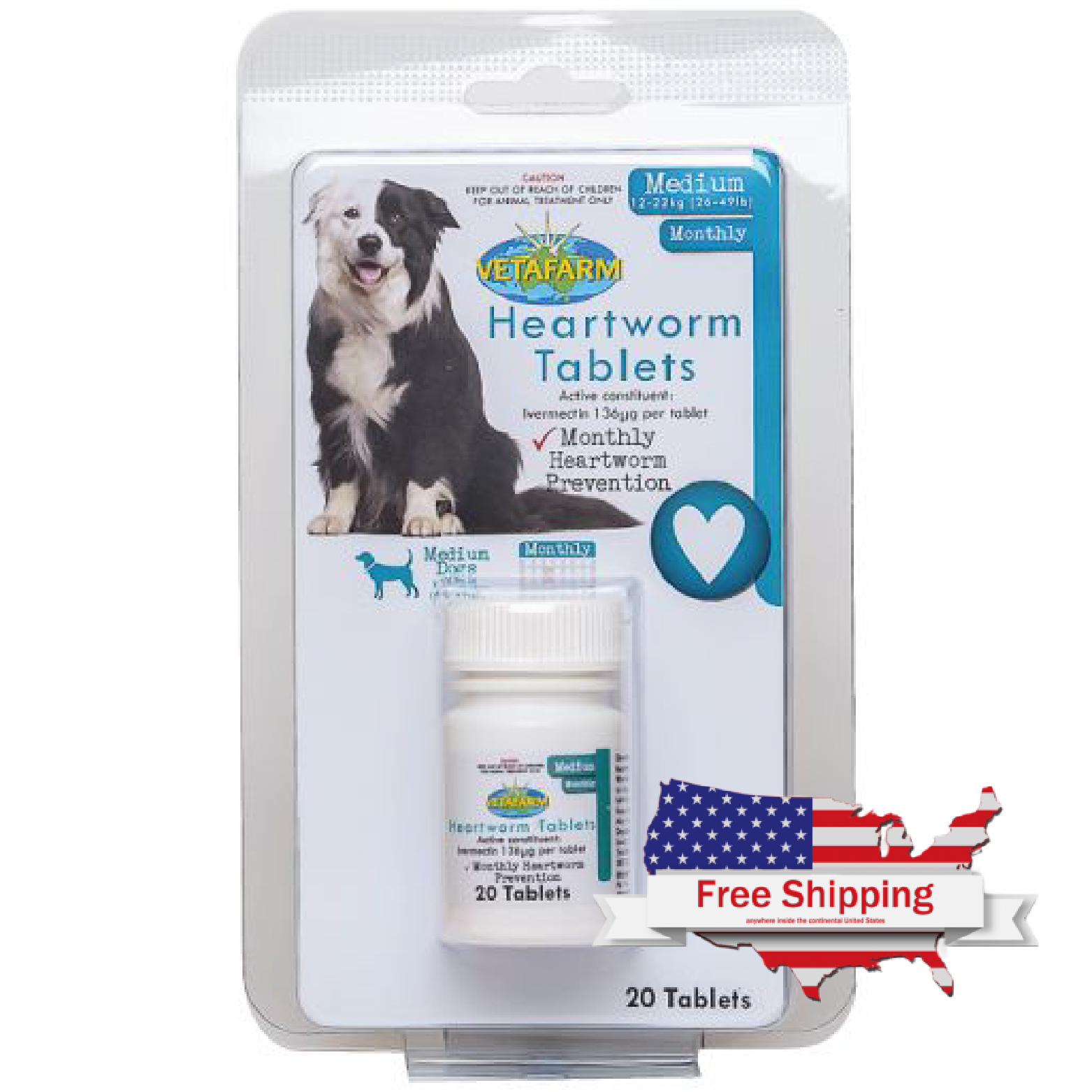 Monthly Heartworm Treatment for Medium Sized Dogs